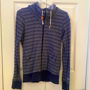 2/$25 Bench Blue and White Zip-Up Sweater